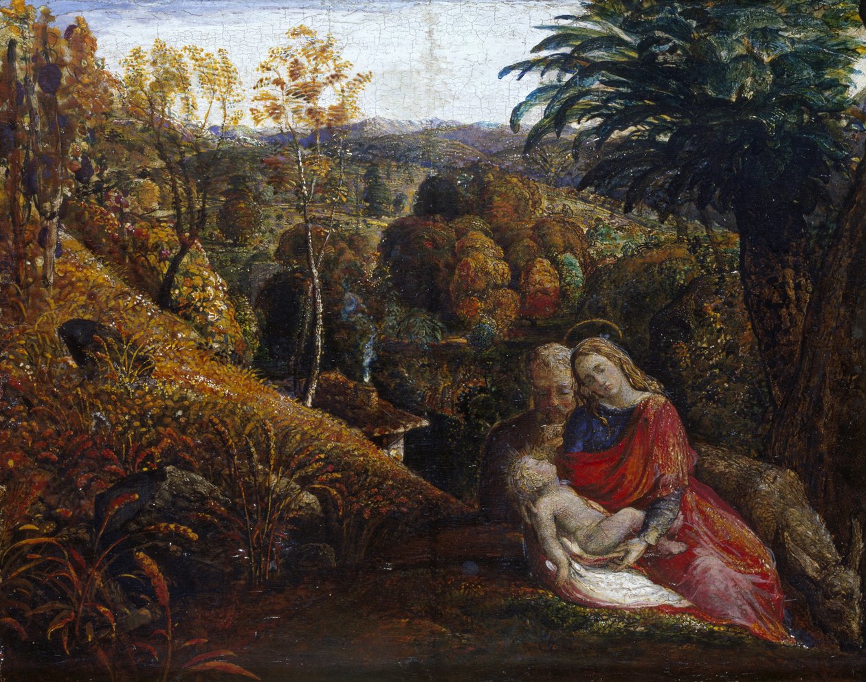 Reszta w ucieczce do Egiptu autorstwa Samuel Palmer