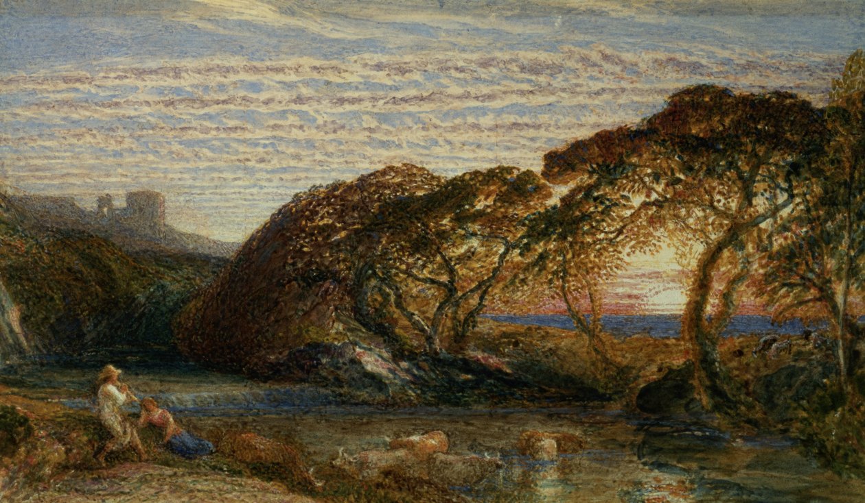 Cienisty strumień autorstwa Samuel Palmer