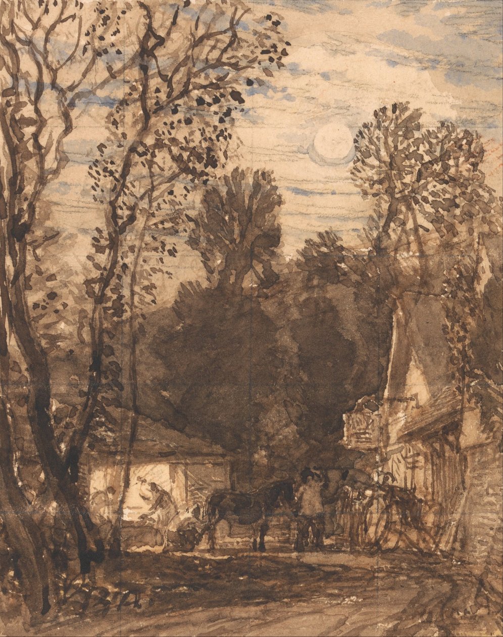 Przydrożna kuźnia autorstwa Samuel Palmer