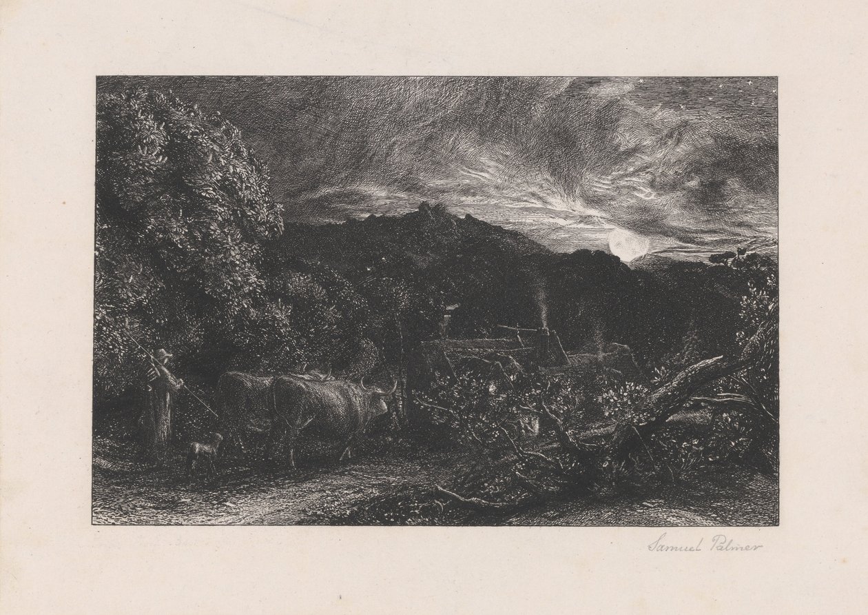 Zmęczony Oracz autorstwa Samuel Palmer