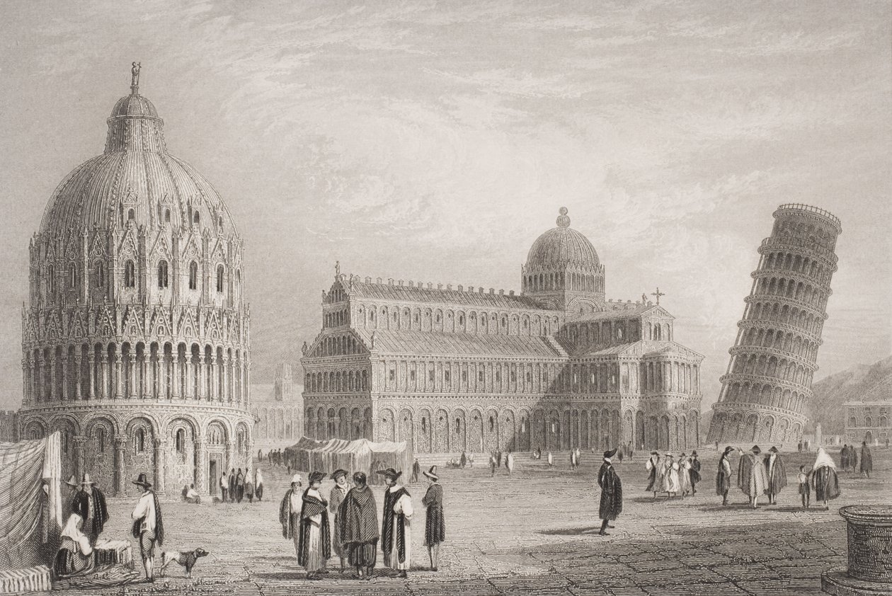 Piza, grawerowane przez Williama Findena (1787-1852) autorstwa Samuel Prout