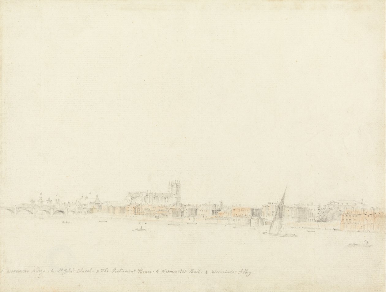 Opactwo Westminster i most z Somerset Garden autorstwa Samuel Scott