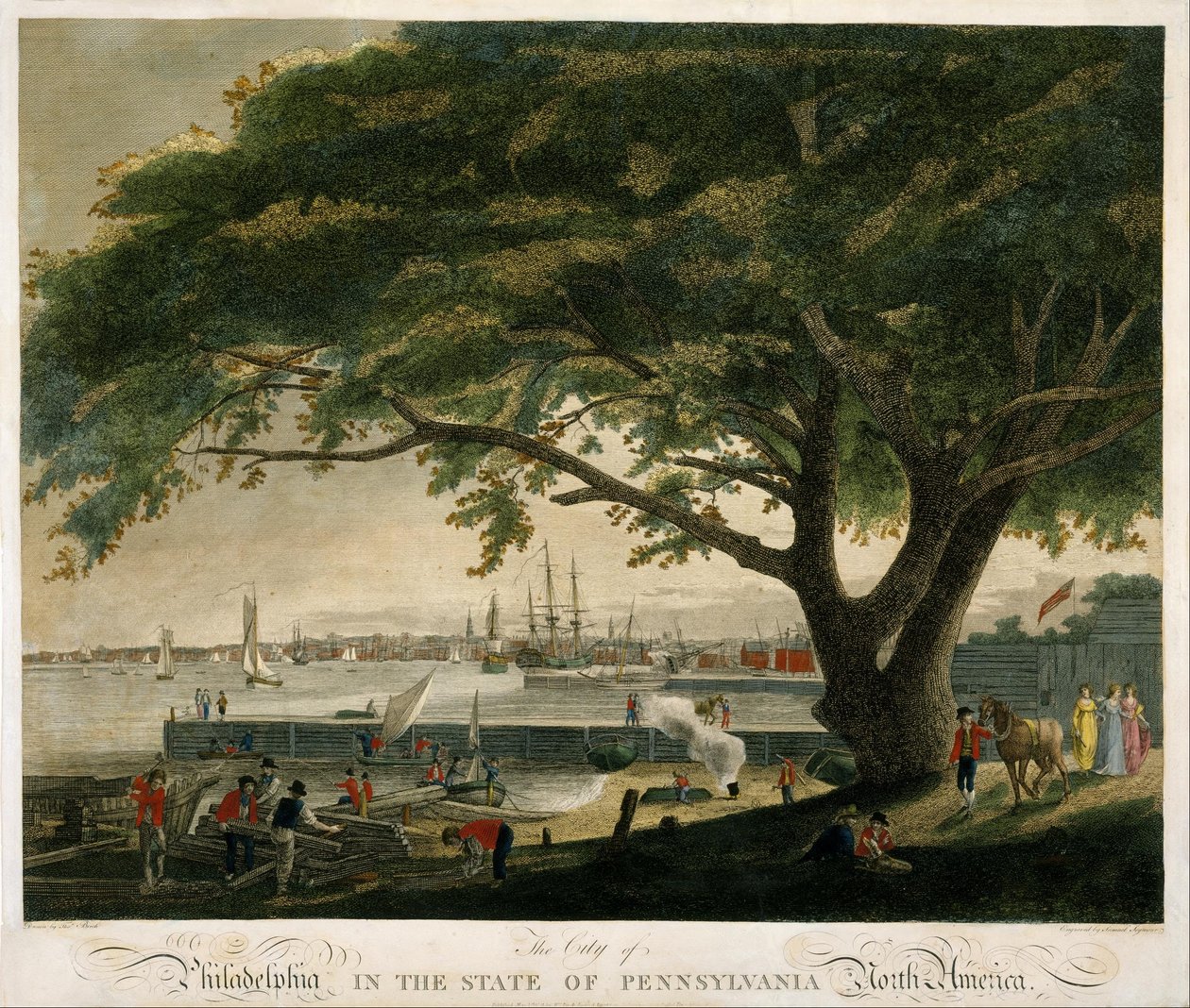 Miasto Filadelfia w stanie Pensylwania w Ameryce Północnej autorstwa Samuel Seymour