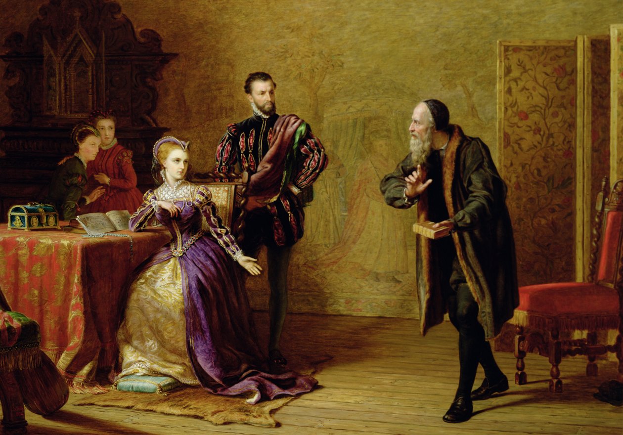 Maria, królowa Szkotów (1542-87) i John Knox (ok. 1512-72) autorstwa Samuel Sidley