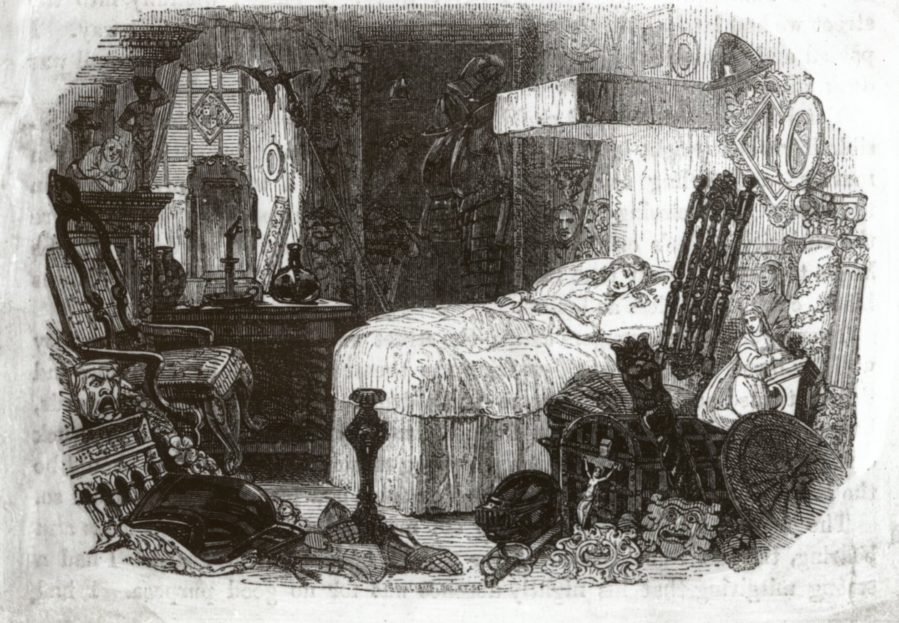 Mała Nell - śliczne dziecko w łagodnym czasie snu, 1840-41 autorstwa Samuel Williams