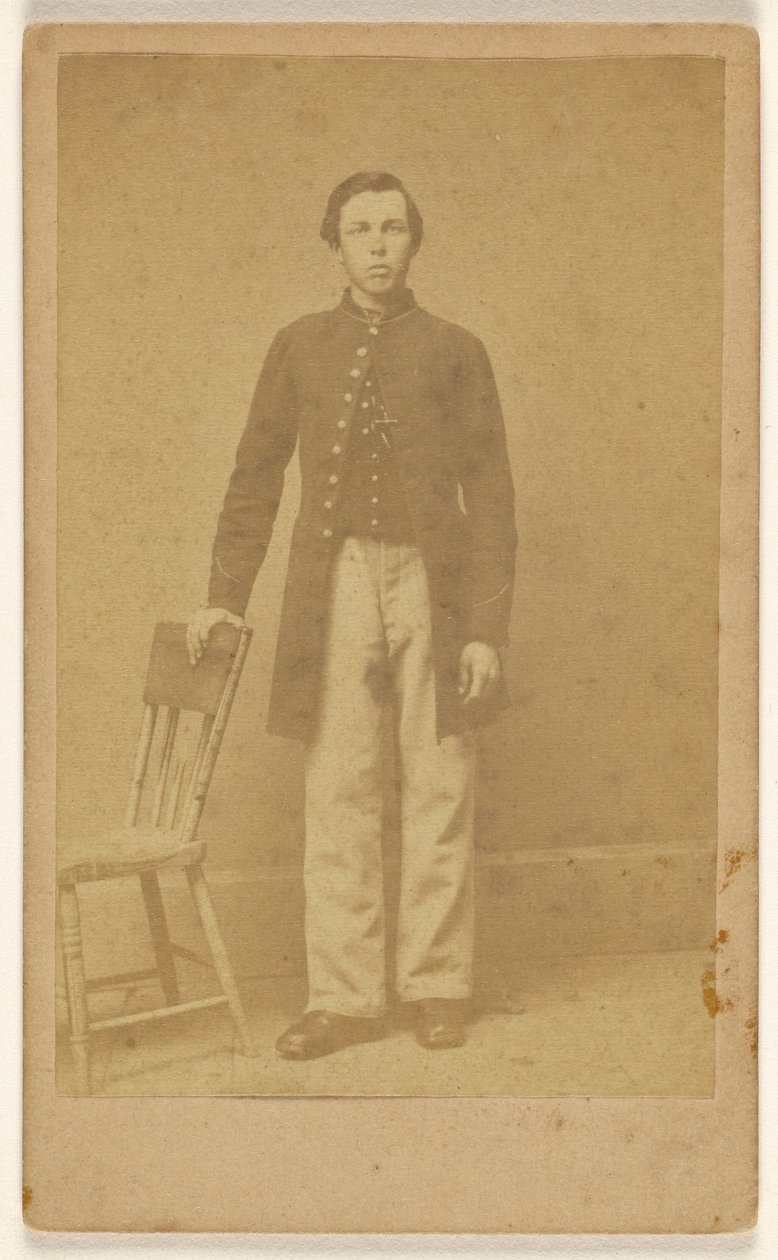 [Niezidentyfikowany żołnierz Konfederacji, stojący]. autorstwa Samuel A. Cooley
