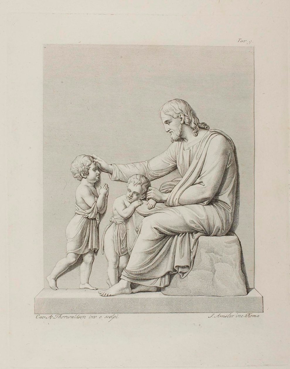 Chrystus błogosławiący dzieci autorstwa Samuel Amsler