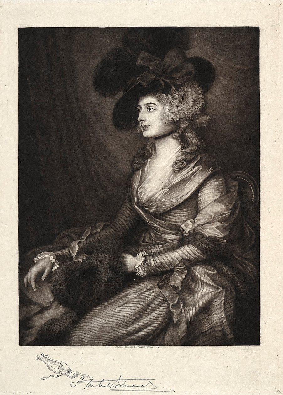 Pani Sarah Siddons, XIX-XX w. autorstwa Samuel Arlent Edwards