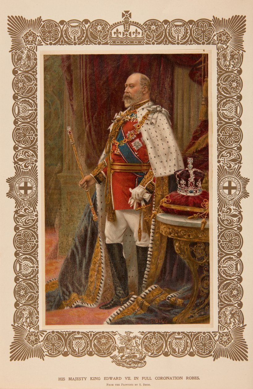Król Edward VII w szatach koronacyjnych autorstwa Samuel Begg