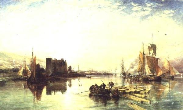 Port Glasgow, wieczór autorstwa Samuel Bough