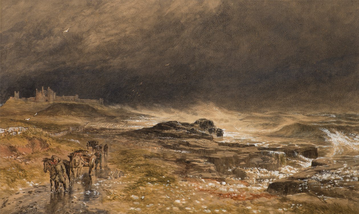 Zamek Tantallon autorstwa Samuel Bough