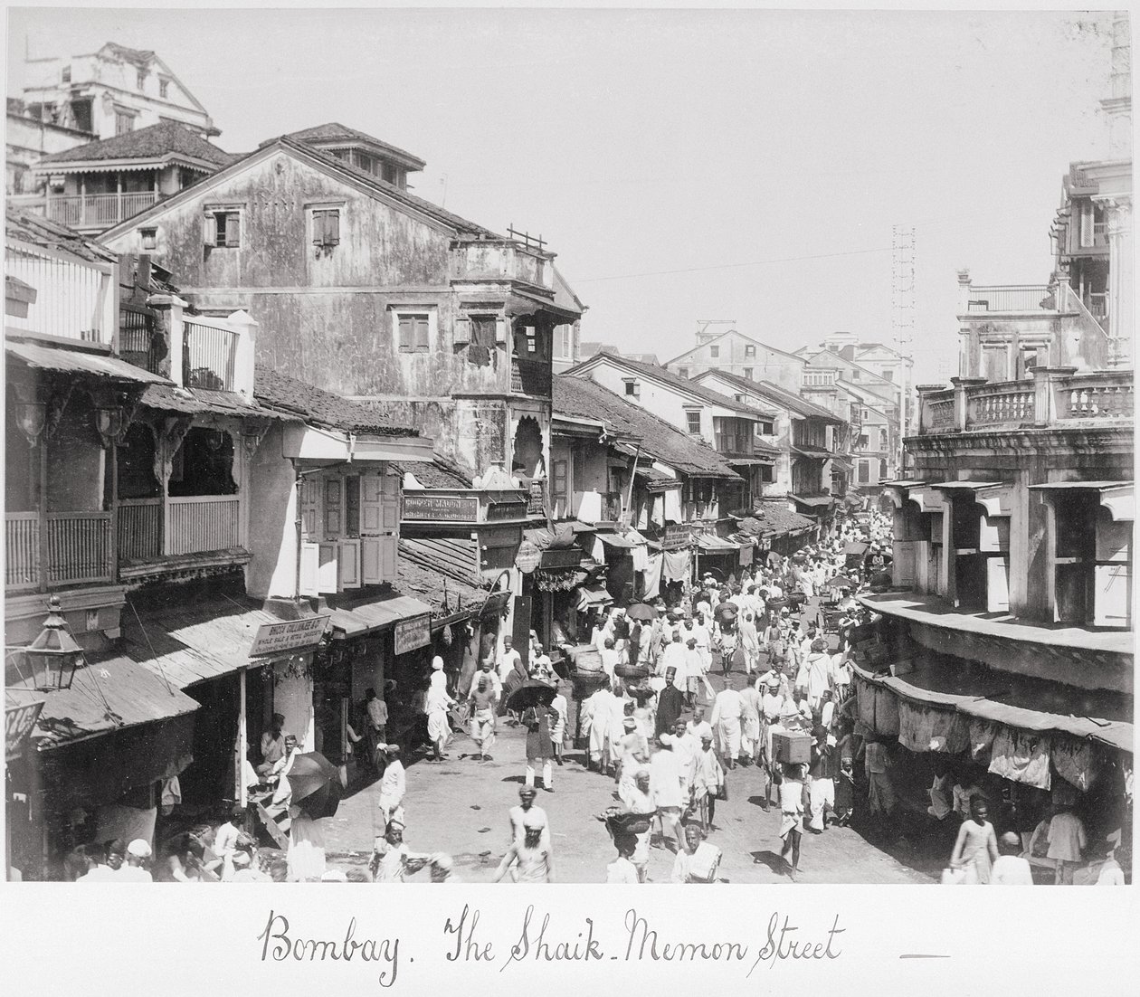 Bombaj, ulica Said-Memon autorstwa Samuel Bourne