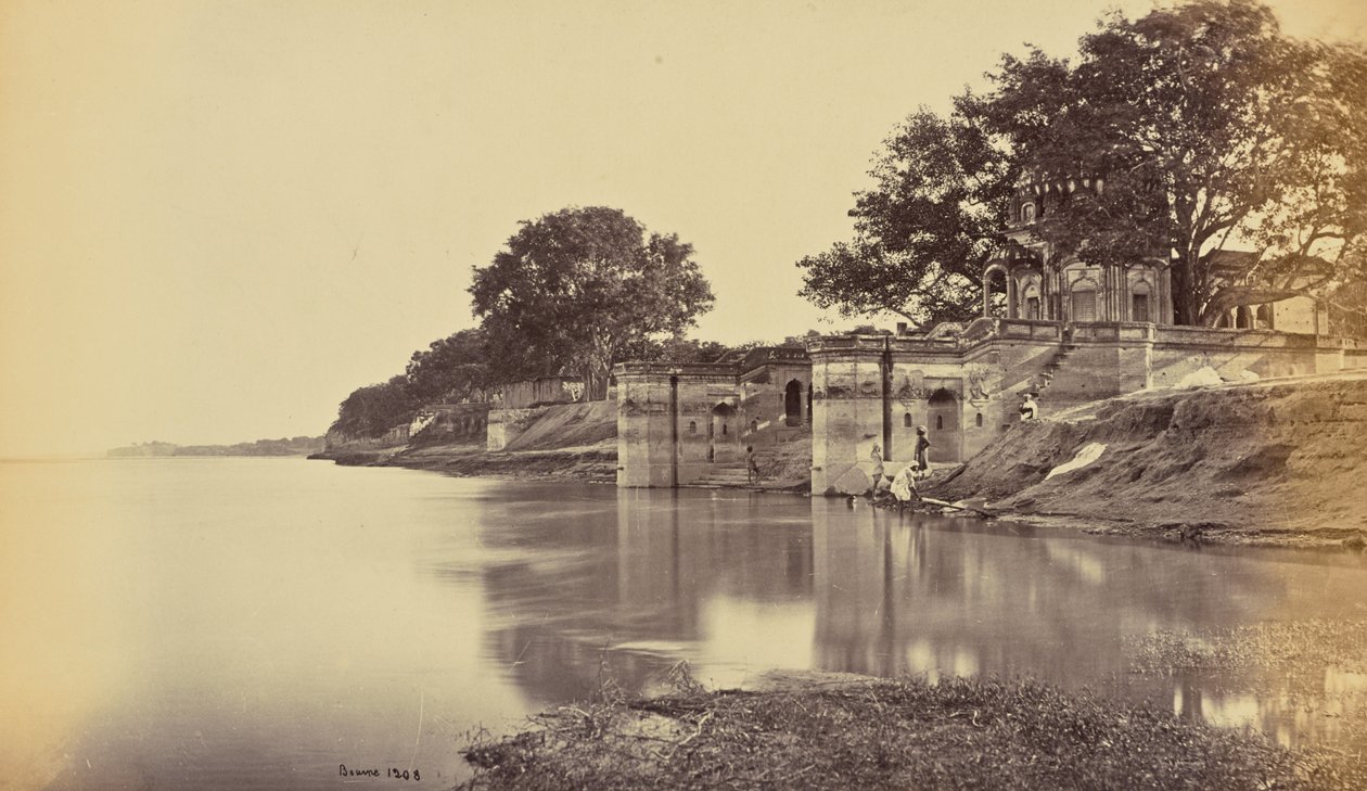 Cawnpore; Suttee Chowra Ghat, miejsce masakry autorstwa Samuel Bourne