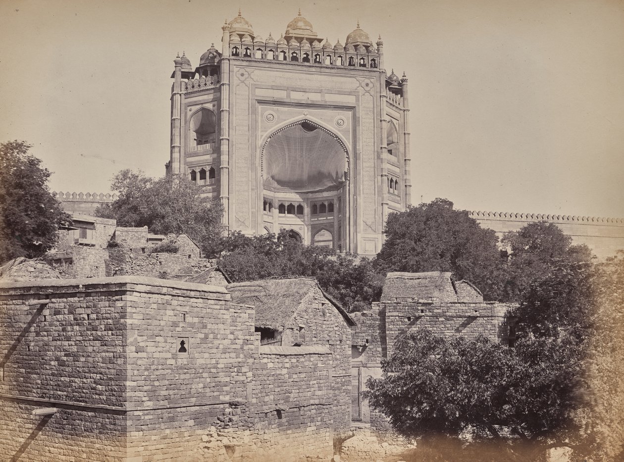 Brama strażnicza fortu w Fatehpur Sikri autorstwa Samuel Bourne