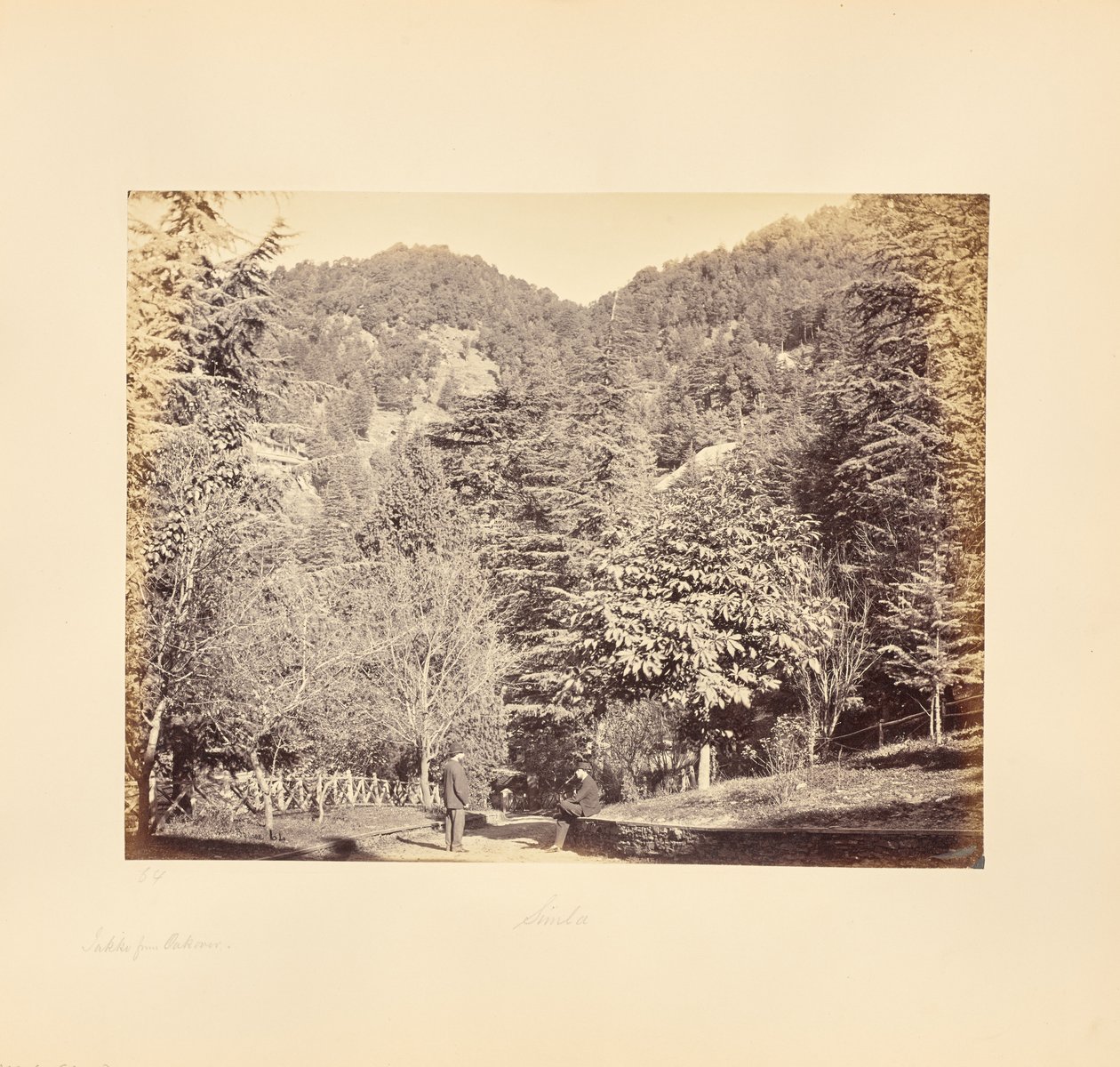 Simla; Jakko, z "Oakover" (widok ogólny z drogi Tonga) autorstwa Samuel Bourne