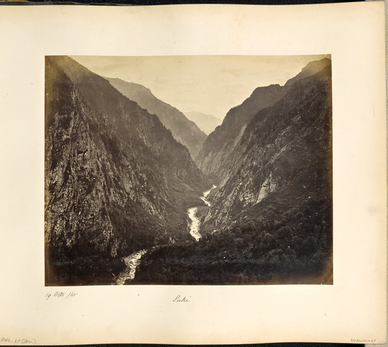 Dolina Gangesu, widok z wioski Suki, wieczorem autorstwa Samuel Bourne
