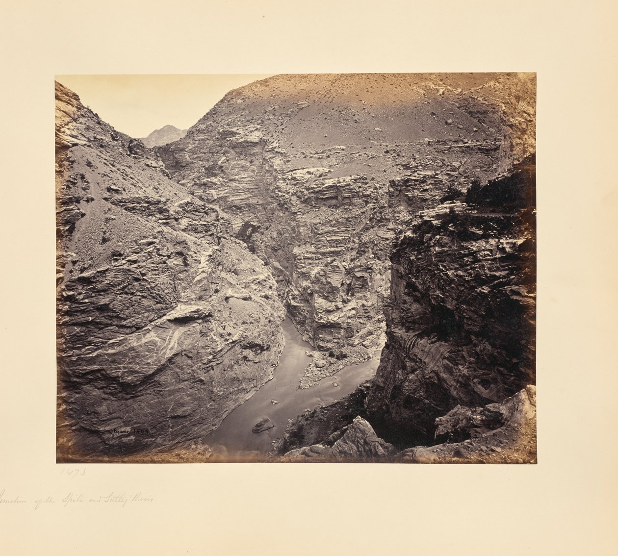 Połączenie rzek Spiti i Sutlej autorstwa Samuel Bourne
