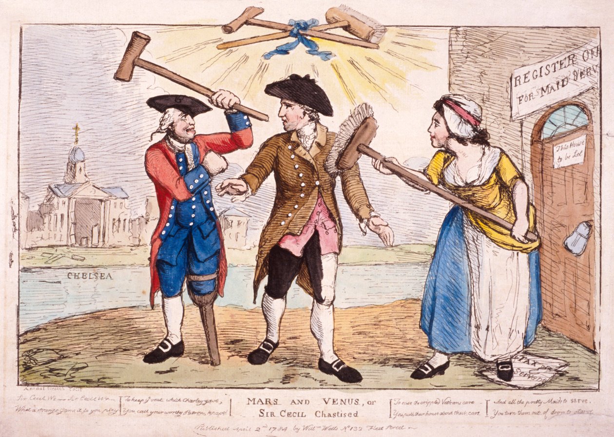 „Mars i Wenus, czyli skarcony Sir Cecil”, 1784 autorstwa Samuel Collings