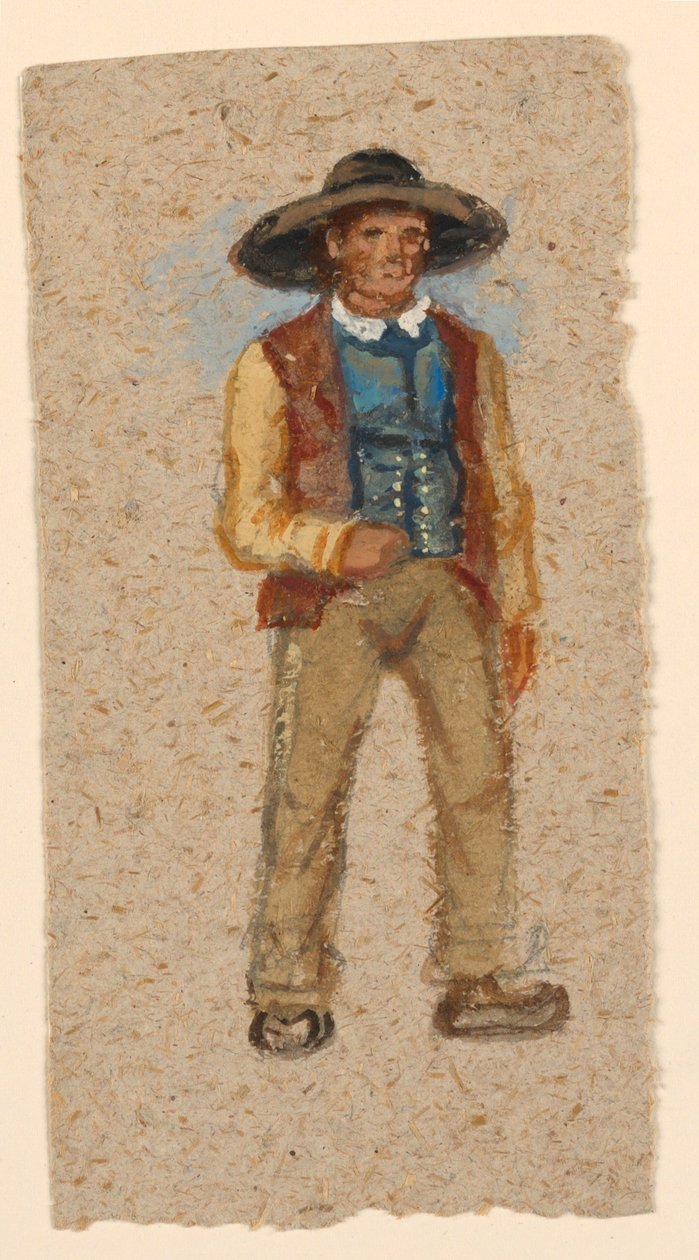 Rysunek, szkic. Francuski chłop, 1874 autorstwa Samuel Colman