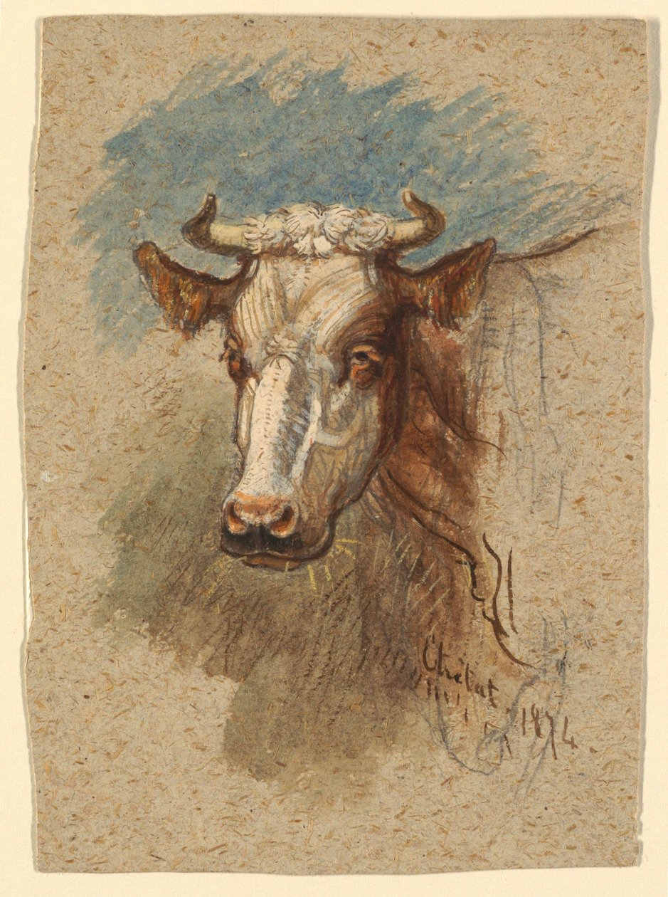 Głowa krowy, Étretat autorstwa Samuel Colman