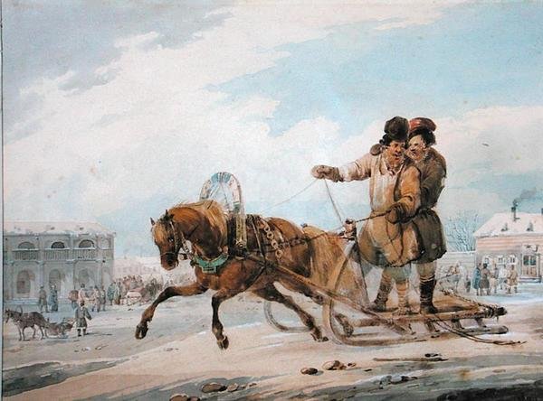 rosyjskie sanie autorstwa Samuel Colman