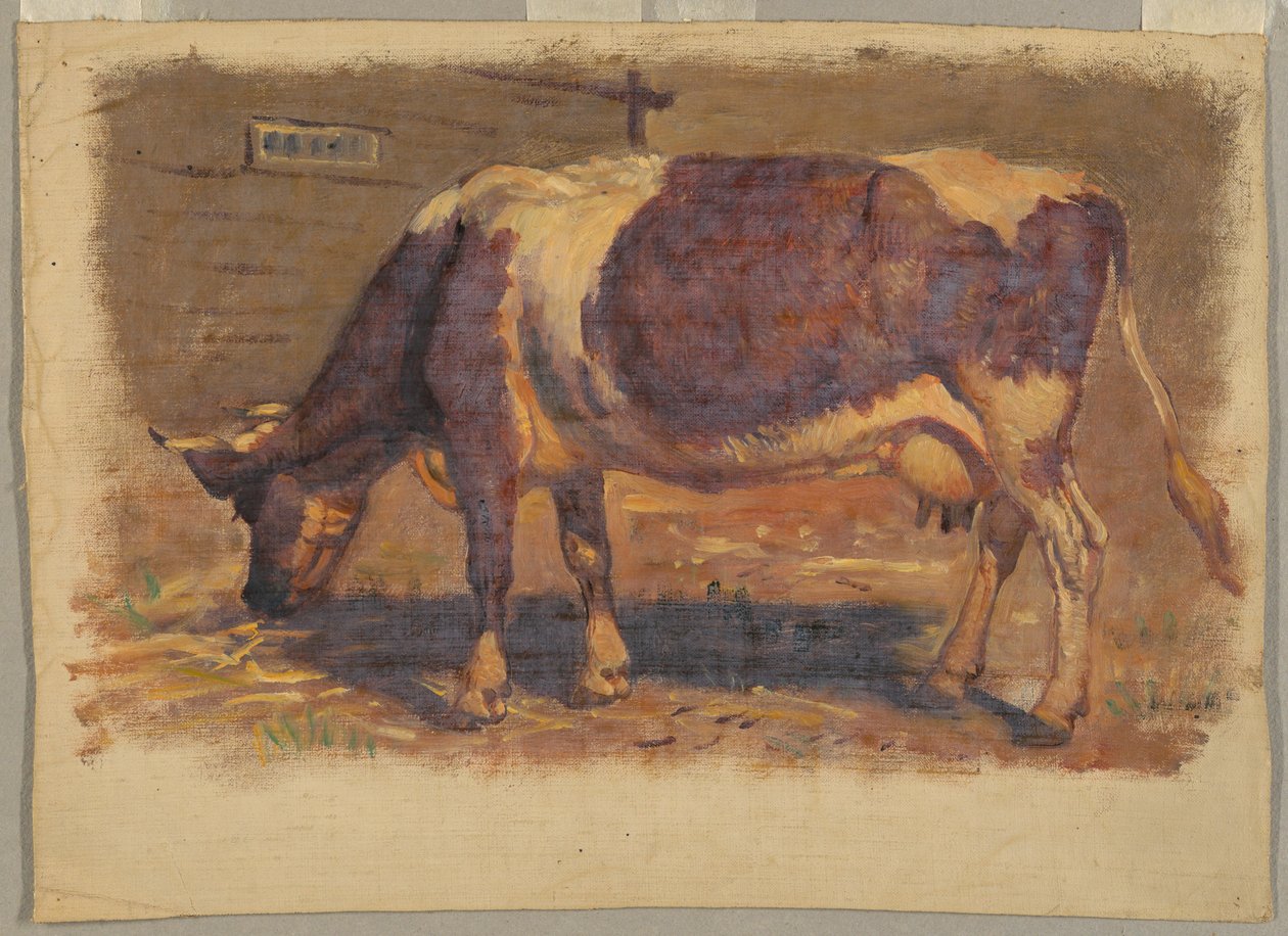 Badanie pasącej się krowy autorstwa Samuel Colman