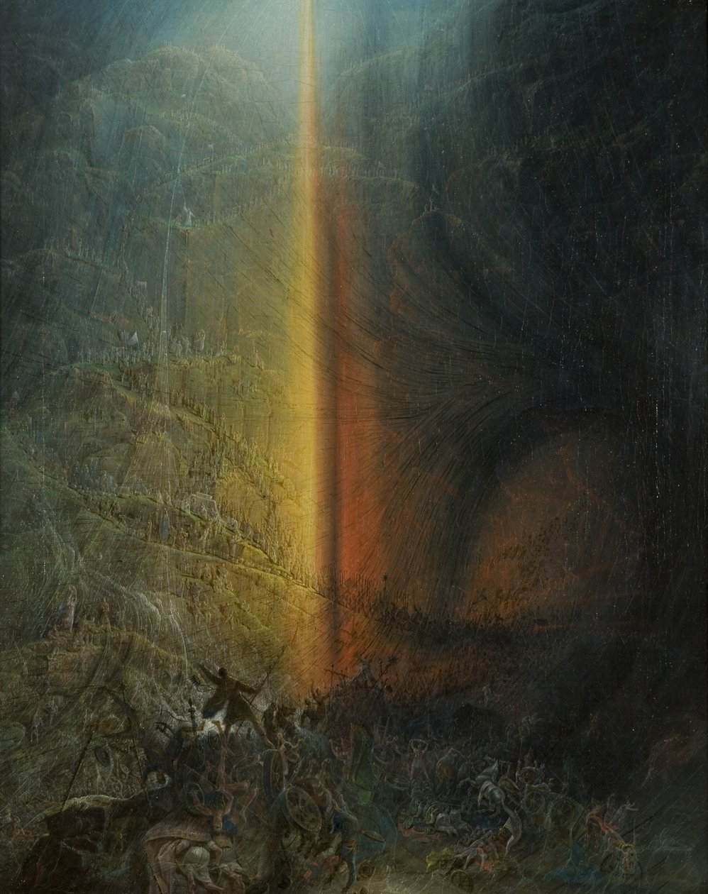 Zniszczenie Hostii Faraona, ok. 1830 (olej na płótnie) autorstwa Samuel Colman