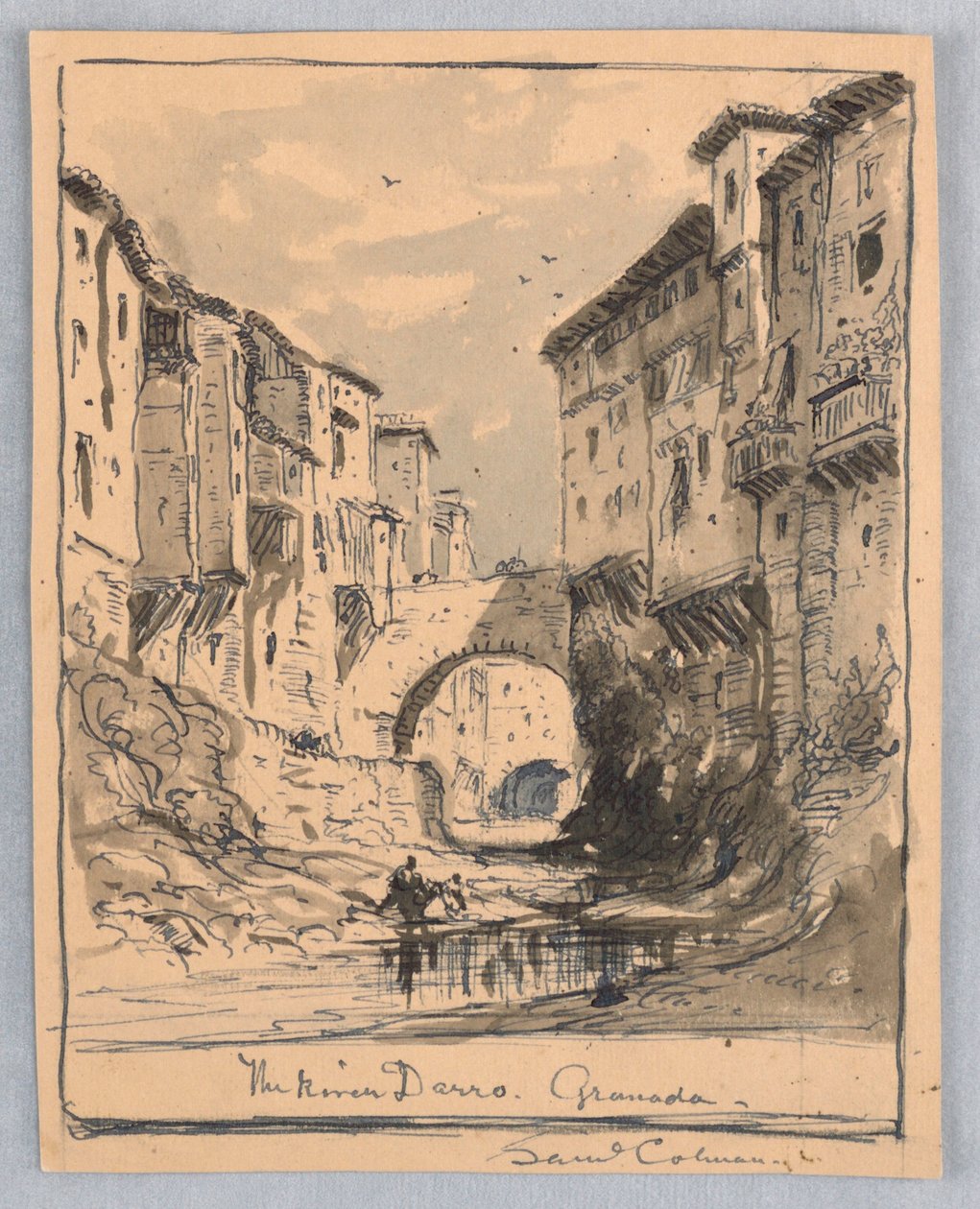 Rzeka Darro, Granada autorstwa Samuel Colman