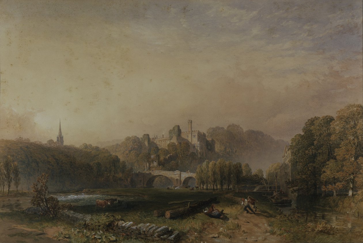 Widok zamku Lismore podczas przebudowy 6. księcia Devonshire (akwarela na papierze) autorstwa Samuel Cook