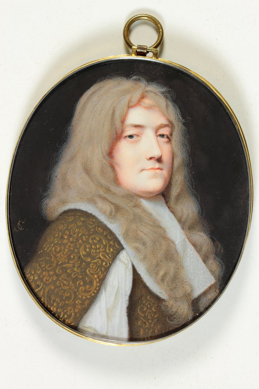 Pan ubrany na biało (akwarela na welinie) autorstwa Samuel Cooper