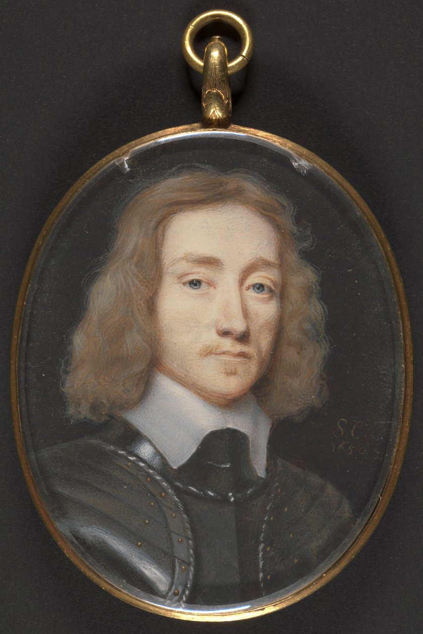 Portret mężczyzny w zbroi autorstwa Samuel Cooper