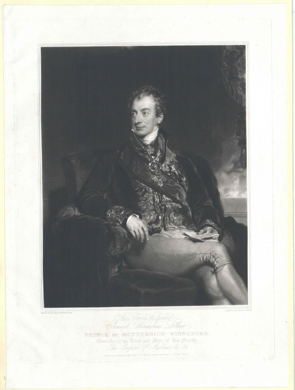 Clement Wenzel Lothar książę Metternich-Winneburg autorstwa Samuel Cousins