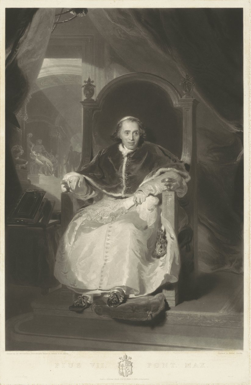 Portret papieża Piusa VII autorstwa Samuel Cousins