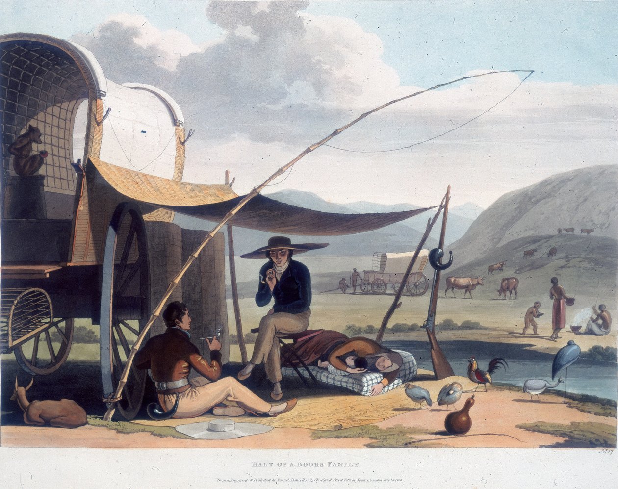 Zatrzymanie rodziny Burów autorstwa Samuel Daniell