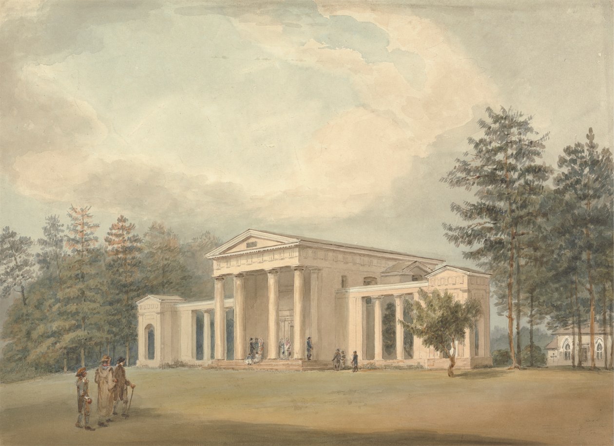 Kościół klasyczny, Ayot St. Lawrence, Hertfordshire autorstwa Samuel Davis
