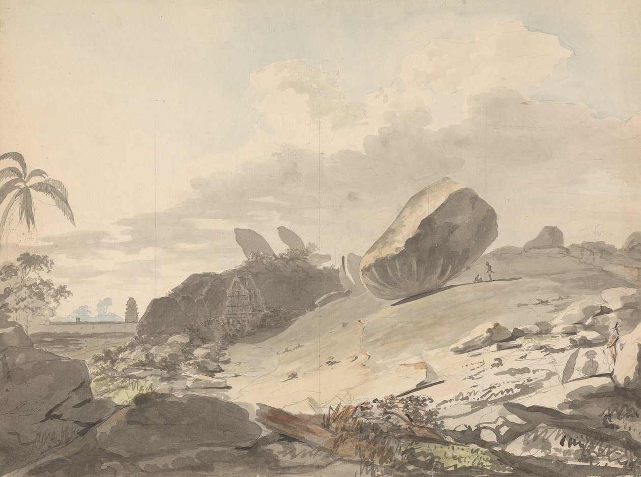 Siedem Pagód, Mamallapuram autorstwa Samuel Davis