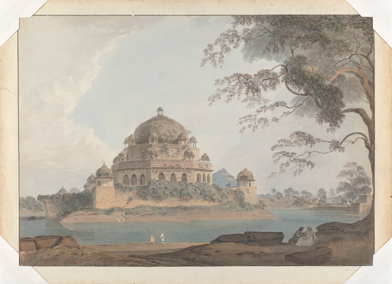 Widok grobowca Sher Shaha w Sasaram w Bihar autorstwa Samuel Davis