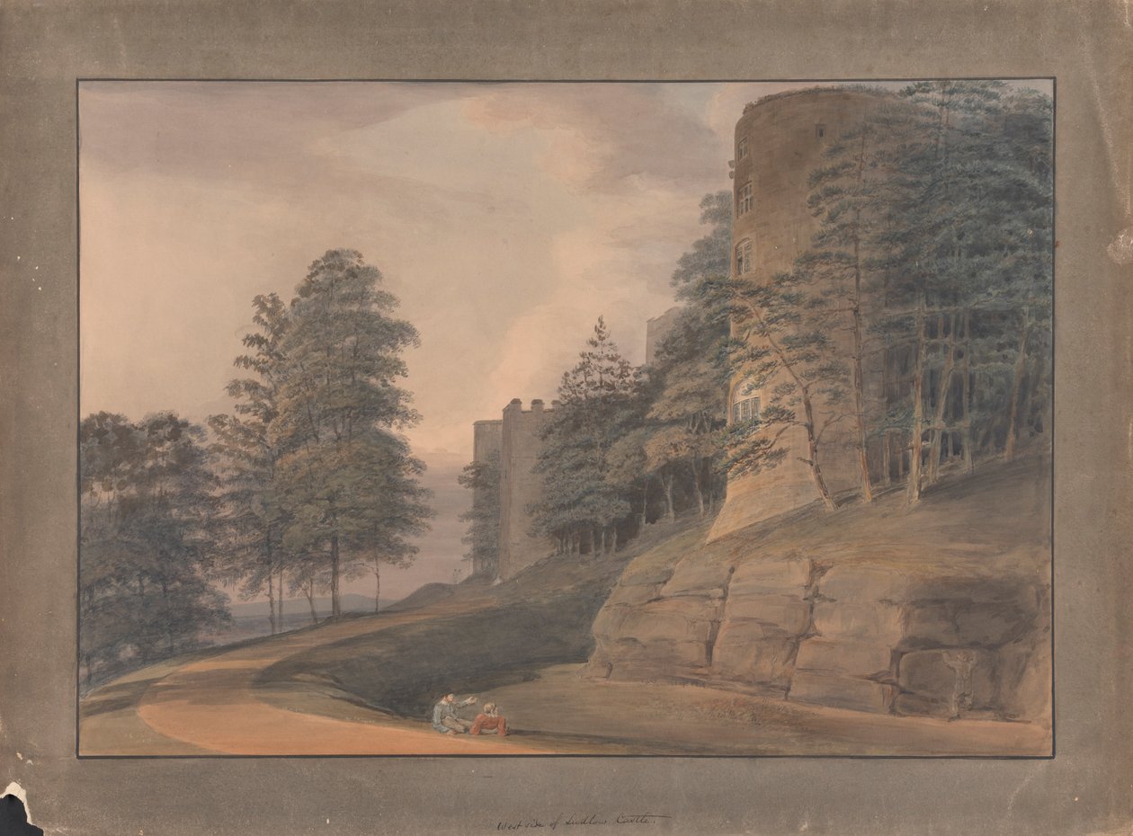 Zachodnia strona zamku Ludlow autorstwa Samuel Davis