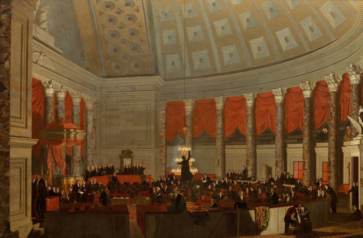 Izba Reprezentantów, ok. 1822 r. autorstwa Samuel Finley Breese Morse