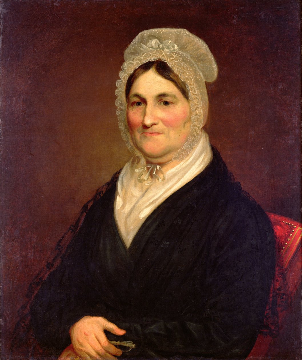Koronkowa czapka (olej na płycie) autorstwa Samuel Finley Breese Morse