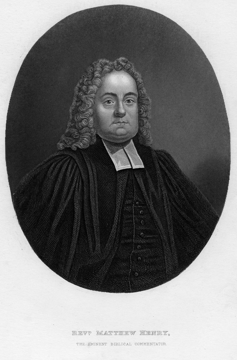 Matthew Henry 1662-1714, angielski komentator biblijny i duchowny, XIX wiek. autorstwa Samuel Freeman