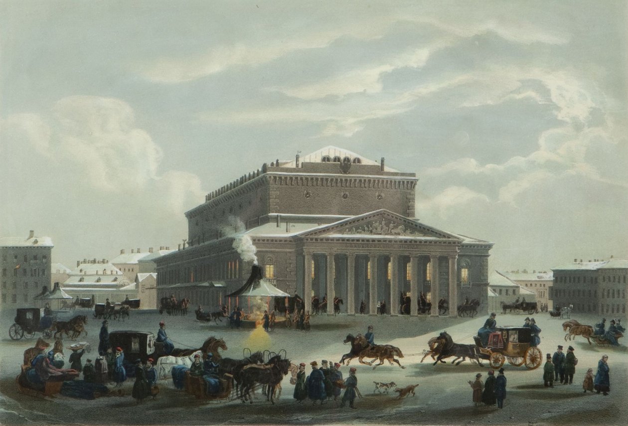 Petersburski Cesarski Teatr Bolszoj Kamenny, koniec lat 40. XIX wieku. autorstwa Samuel Friedrich Diez
