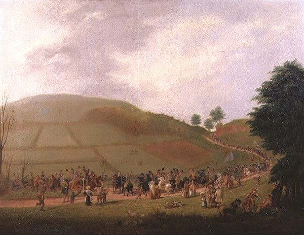 Procesja wyborcza Sir Williama Milesa (1797-1878) (olej na płótnie) autorstwa Samuel Griffiths Tovey
