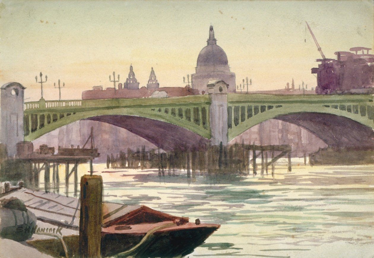 Most Southwark, Londyn, 1930 autorstwa Samuel Harry Hancock