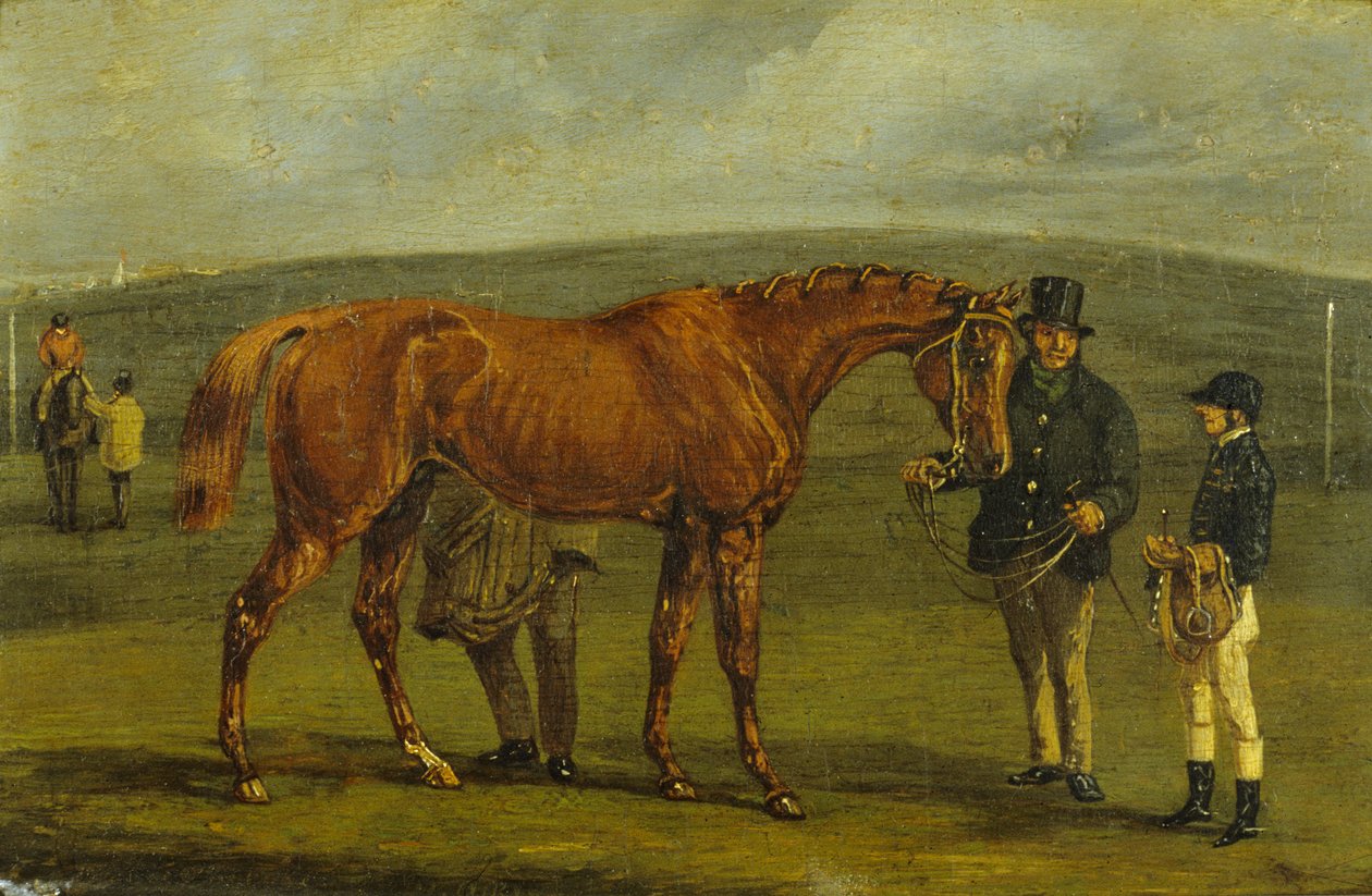 Przygotowanie do wyścigu (olej na płótnie) autorstwa Samuel Henry Alken