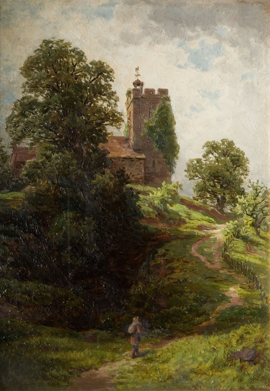 Kościół Wigmore, niedaleko Ludlow, 1880. autorstwa Samuel Henry Baker