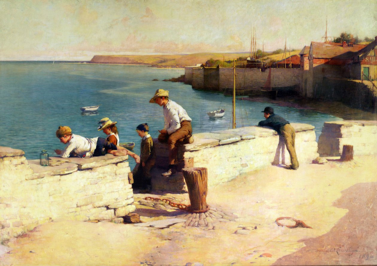 Wieczór w Padstow, 1890 autorstwa Samuel Henry William Llewelyn