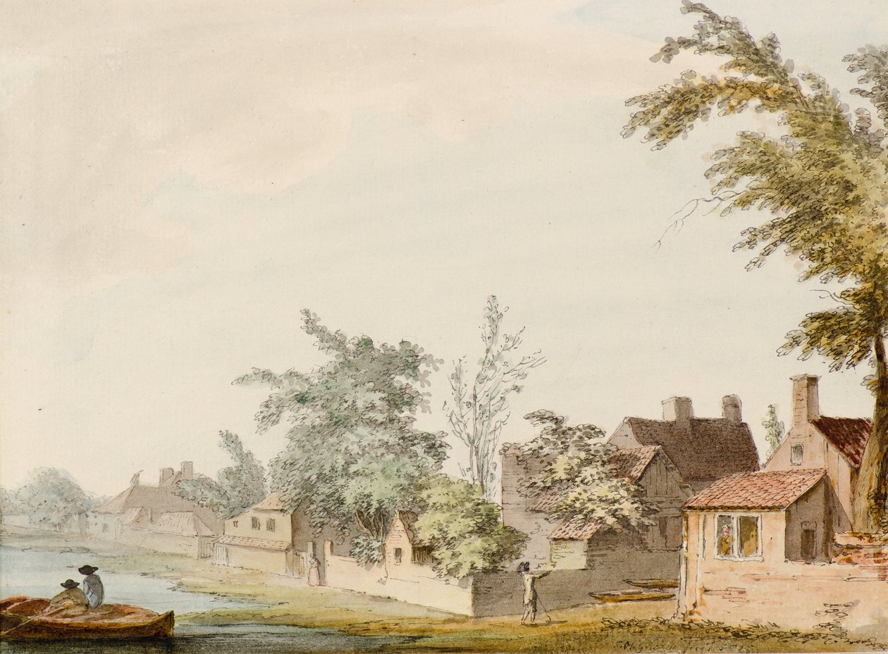 Wioska nad jeziorem autorstwa Samuel Hieronymous Grimm