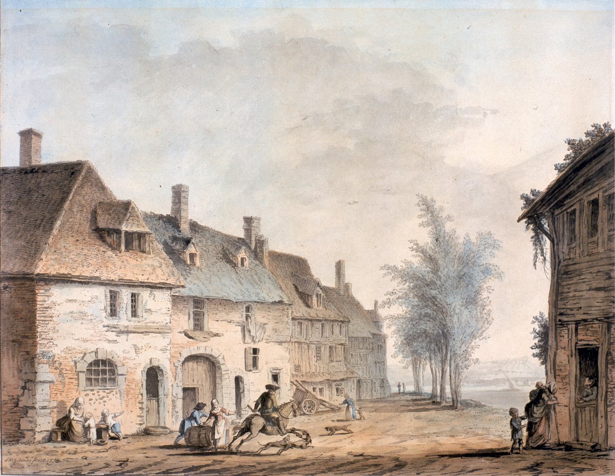 W Dieppe, 1770 autorstwa Samuel Hieronymous Grimm