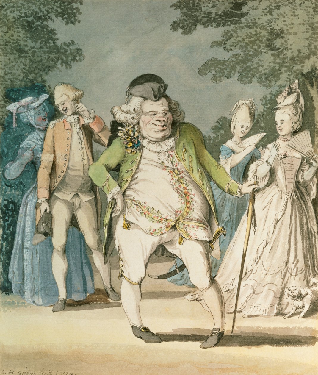 Makaron, 1774 autorstwa Samuel Hieronymous Grimm
